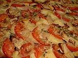 Potato tomato pizza