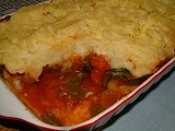 Vegetables with potato crust
